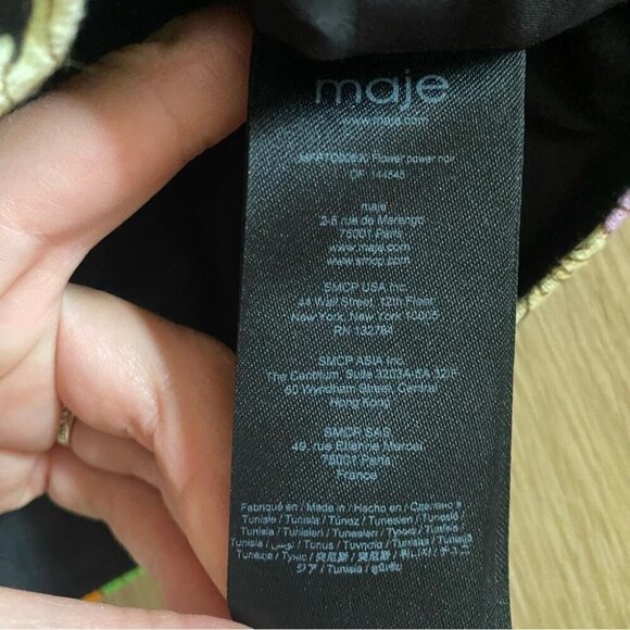 Maje 60s Mod Floral Crop Top Retro Psychedelic Daisy Print Bustier - Picture 12 of 13